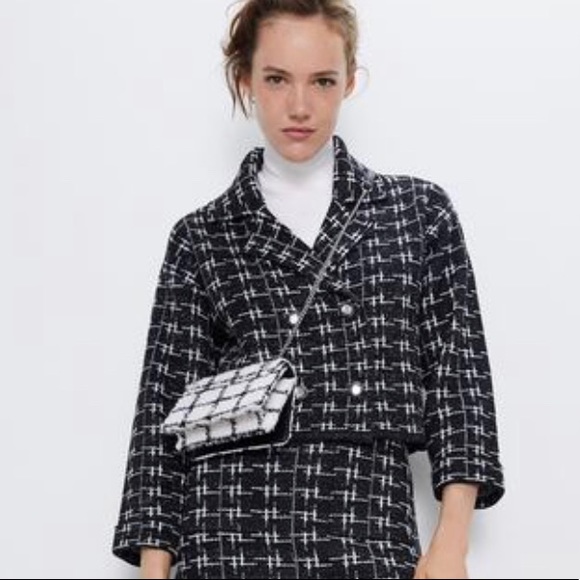 Zara Jackets & Blazers - Zara Metallic Thread knit Cardigan Jacket …